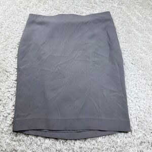 Ann Taylor Skirt 2P Petite Gray 100% Silk Pencil Skirt Career Office Capsule